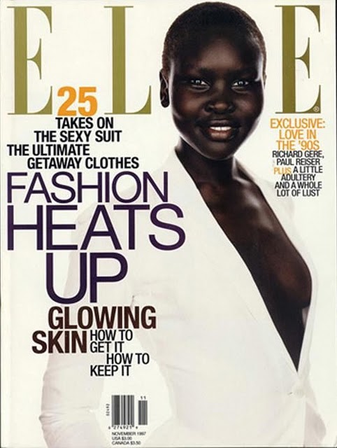 Alek Wek Elle Magazine Cover 1997